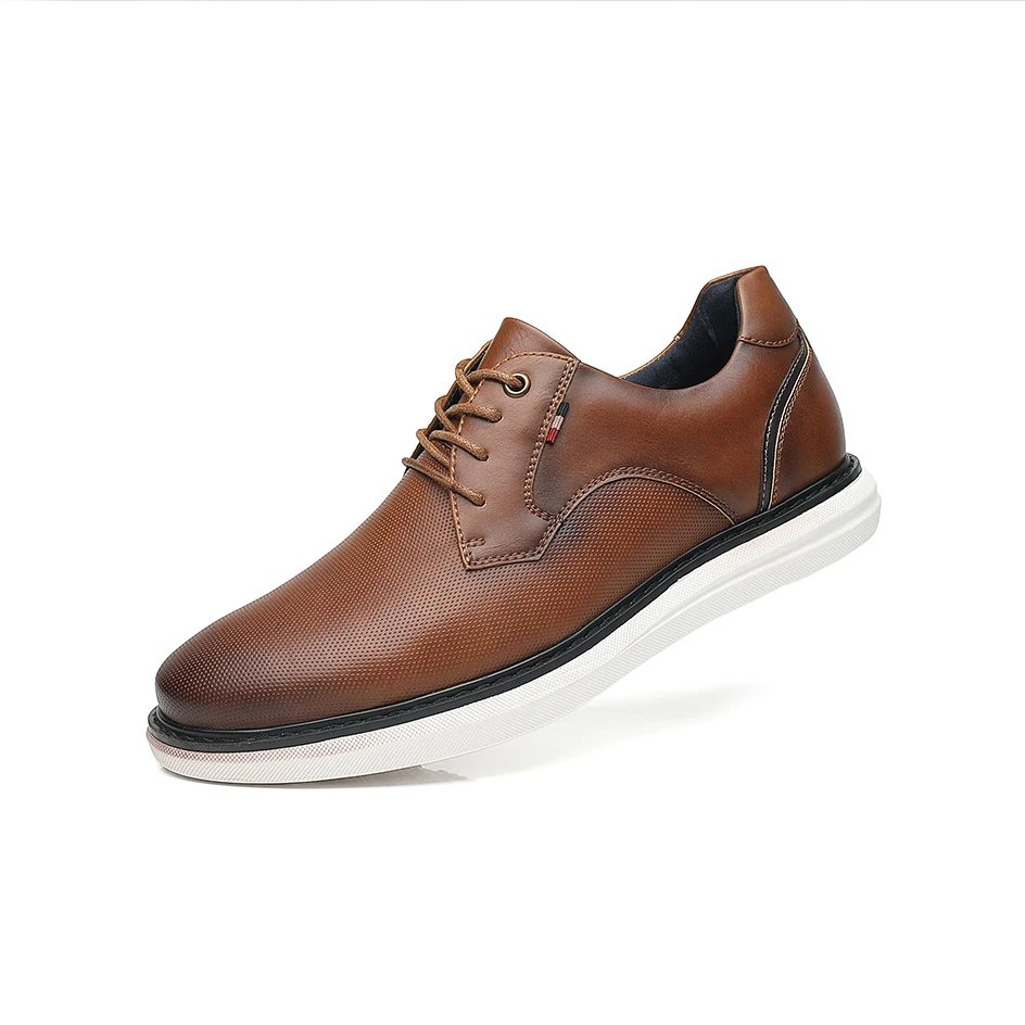 2024 Spring/Summer New Men Shoes Comfy Luxury Brand Men Casual Shoes Lace Up Business Style Dress Shoes BHKH Men Shoes