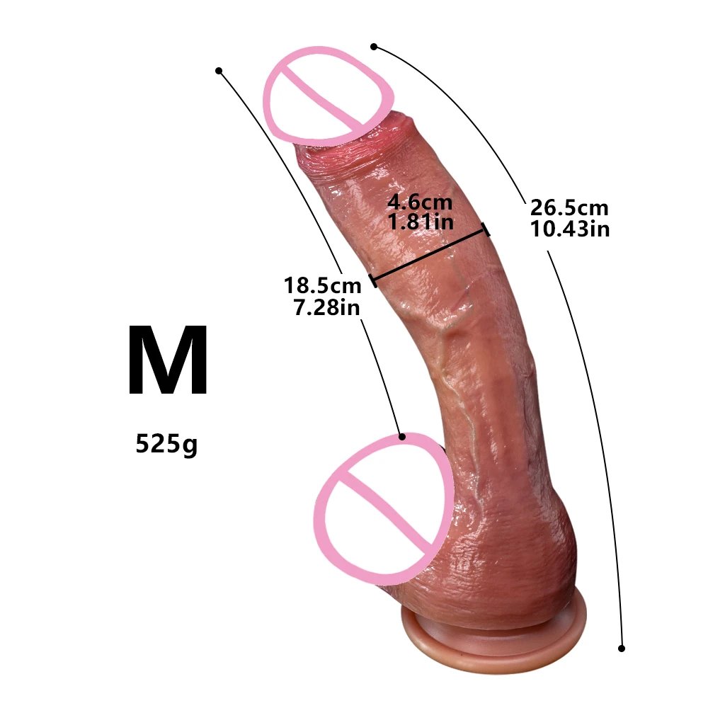 Oversized Soft Realistic Thick Dildo Gay Sex Toy for Women Suction Cup Big Dick Anal Plug Vaginal Masturbators Silicone Penis