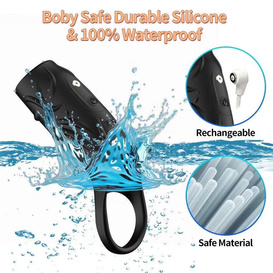 Vibrating Penis Sleeve for man Sex Toys dick Thickening Ejaculation Delay Cock Ring Vibrator for Couples Penis cover Adult toys