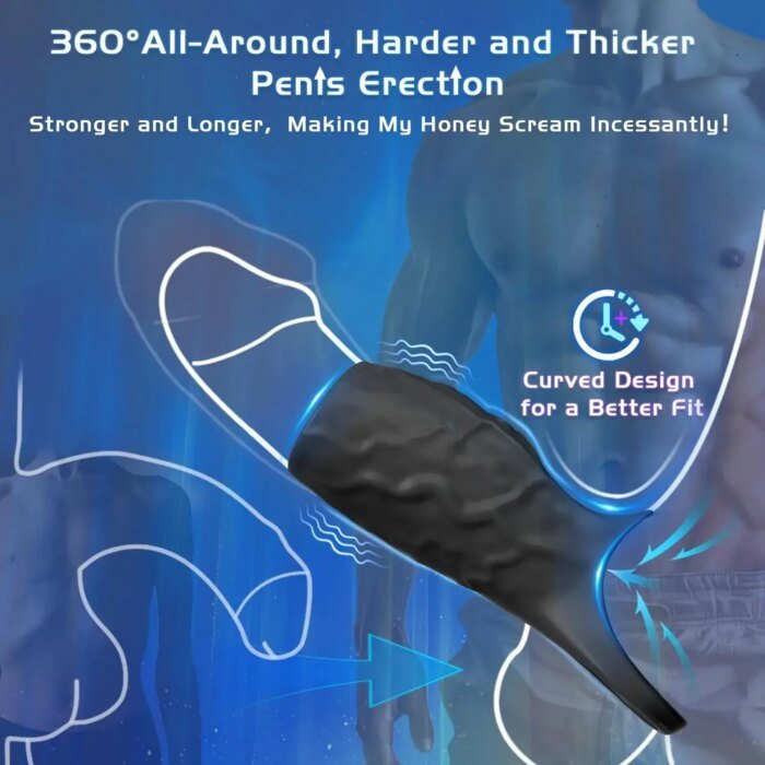 Vibrating Penis Sleeve for man Sex Toys dick Thickening Ejaculation Delay Cock Ring Vibrator for Couples Penis cover Adult toys - Image 2