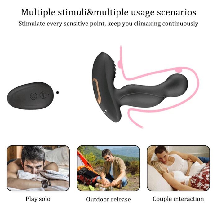 Anal Vibrator Butt Plug Male Prostate Massager Dildo Remote Control Anus Plug Stimulator Masturbator Sex Toys For Adults Gay - Image 2