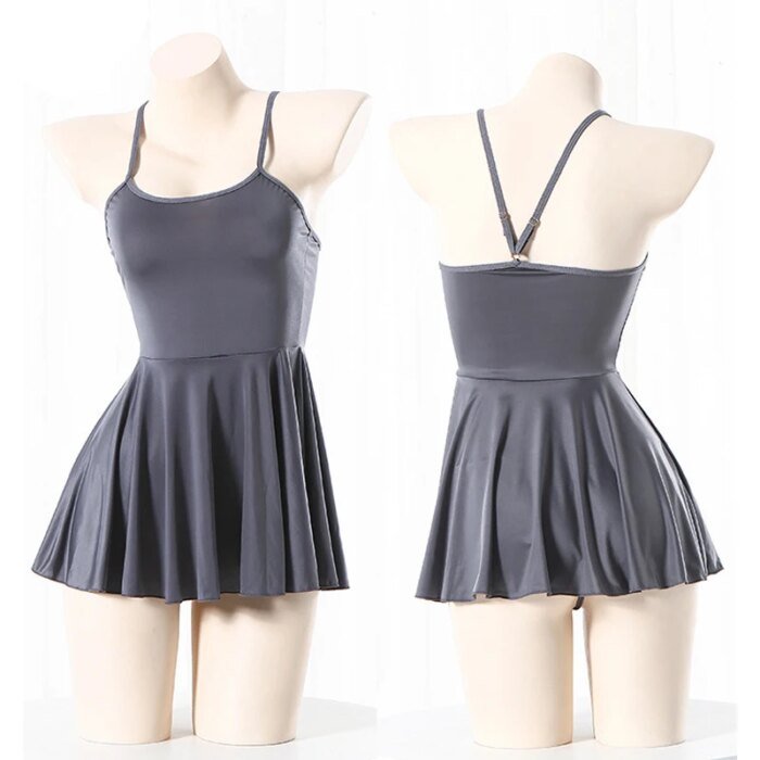 Summer Swimming Pool Party Anime Girl Student Swimwear Dress Role Play Women's Nightwear Nightwear Uniform Clothing Sexy Sling - Image 2