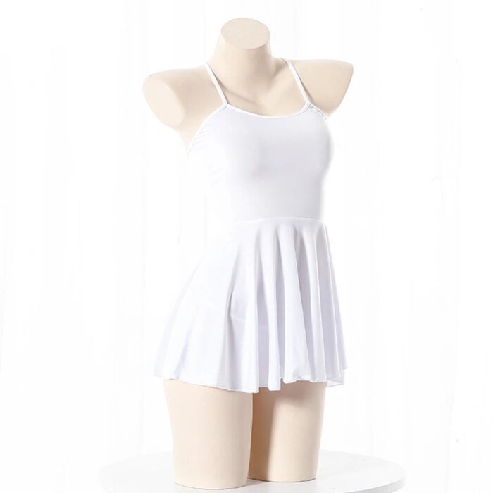 Summer Swimming Pool Party Anime Girl Student Swimwear Dress Role Play Women's Nightwear Nightwear Uniform Clothing Sexy Sling - Image 5