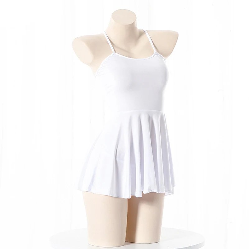 Summer Swimming Pool Party Anime Girl Student Swimwear Dress Role Play Women's Nightwear Nightwear Uniform Clothing Sexy Sling