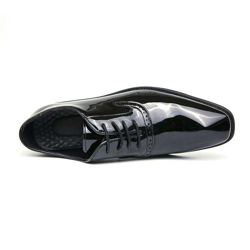 British Style Point-toe Men's Business Leather Shoes Fashion Lace-up Shoes Formal Dress Shoes Men Office Gentleman Shoes Green