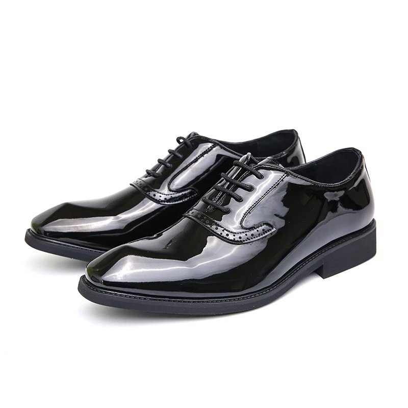 British Style Point-toe Men's Business Leather Shoes Fashion Lace-up Shoes Formal Dress Shoes Men Office Gentleman Shoes Green