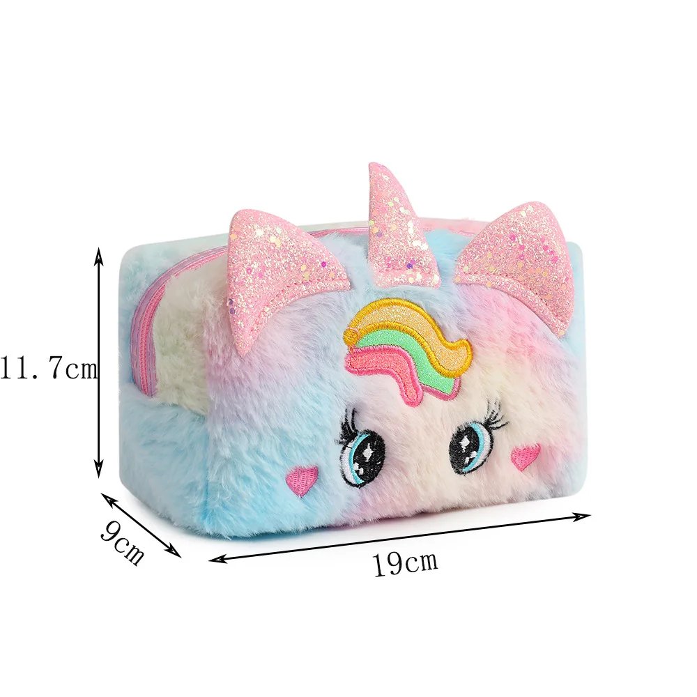 Cute Plush Unicorn Pencil Bag Aesthetic Pencil Cases Girl Kawaii Stationery Bag Children Large Capacity Pen Case School Supplies Cute Plush Unicorn Pencil Bag Aesthetic Pencil Cases Girl Kawaii Stationery Bag Children Large Capacity Pen Case School Supplies