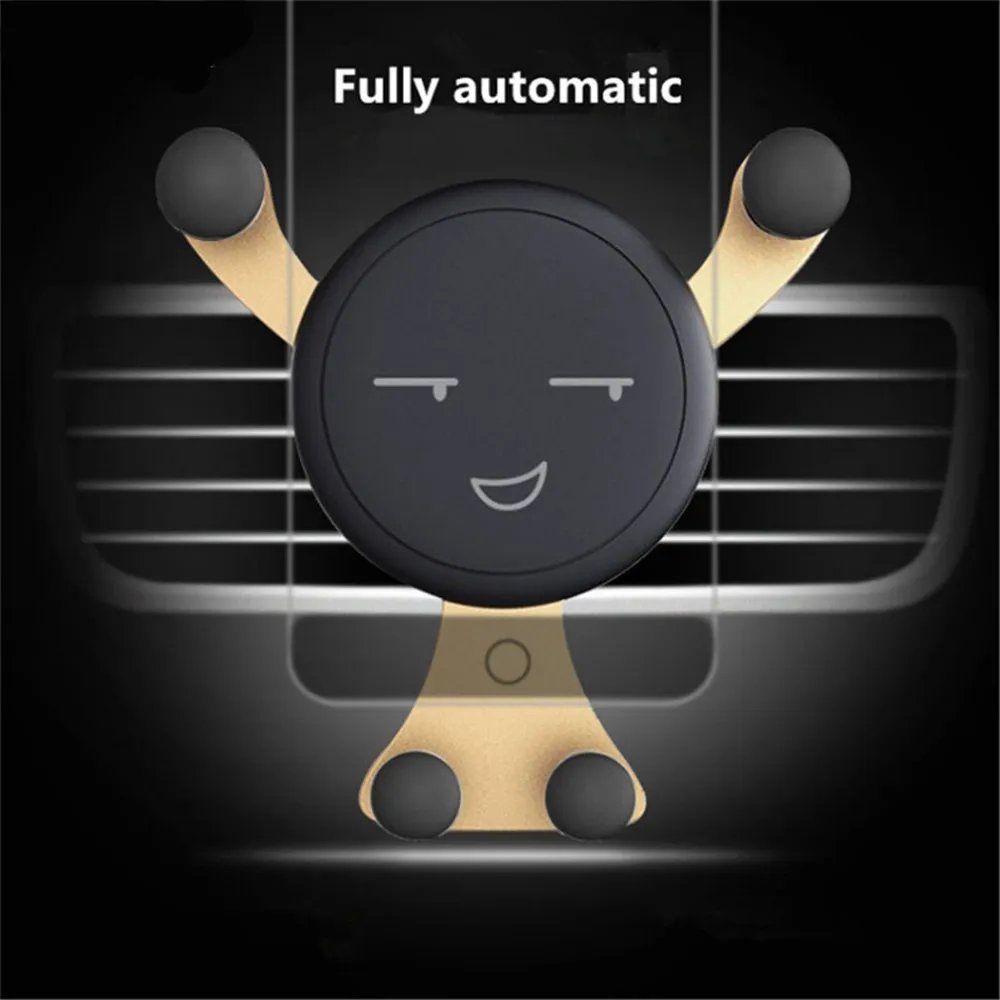 Gravity Car Phone Holder Air Vent Clip Smile Face Mount Mobile Cell Stand GPS Support For iPhone 12 Pro Max Xiaomi Samsung Gravity Car Phone Holder Air Vent Clip Smile Face Mount Mobile Cell Stand GPS Support For iPhone 12 Pro Max Xiaomi Samsung