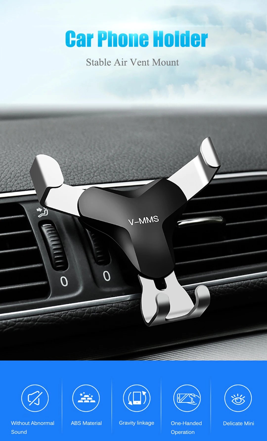 Gravity Car Holder Auto Air Vent Mount Clip for IPhone 15 Xiaomi Samsung Bracket Cell Holder No Magnetic GPS Mobile Phone Stand Gravity Car Holder Auto Air Vent Mount Clip for IPhone 15 Xiaomi Samsung Bracket Cell Holder No Magnetic GPS Mobile Phone Stand