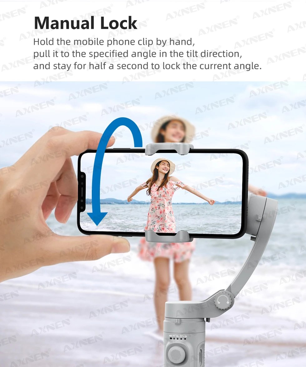 AXNEN 3-Axis Gimbal Handheld Self Stabilizer with Tripod, Selfie Stick Vlog CellPhone Video Recorder for Phone Smartphone Mobile AXNEN 3-Axis Gimbal Handheld Self Stabilizer with Tripod, Selfie Stick Vlog CellPhone Video Recorder for Phone Smartphone Mobile