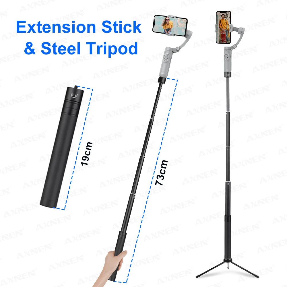AXNEN 3-Axis Gimbal Handheld Self Stabilizer with Tripod, Selfie Stick Vlog CellPhone Video Recorder for Phone Smartphone Mobile AXNEN 3-Axis Gimbal Handheld Self Stabilizer with Tripod, Selfie Stick Vlog CellPhone Video Recorder for Phone Smartphone Mobile
