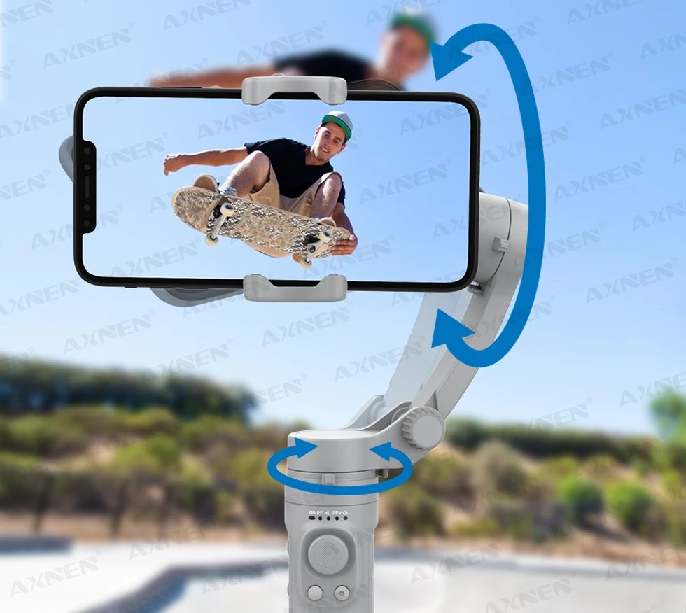 AXNEN 3-Axis Gimbal Handheld Self Stabilizer with Tripod, Selfie Stick Vlog CellPhone Video Recorder for Phone Smartphone Mobile AXNEN 3-Axis Gimbal Handheld Self Stabilizer with Tripod, Selfie Stick Vlog CellPhone Video Recorder for Phone Smartphone Mobile