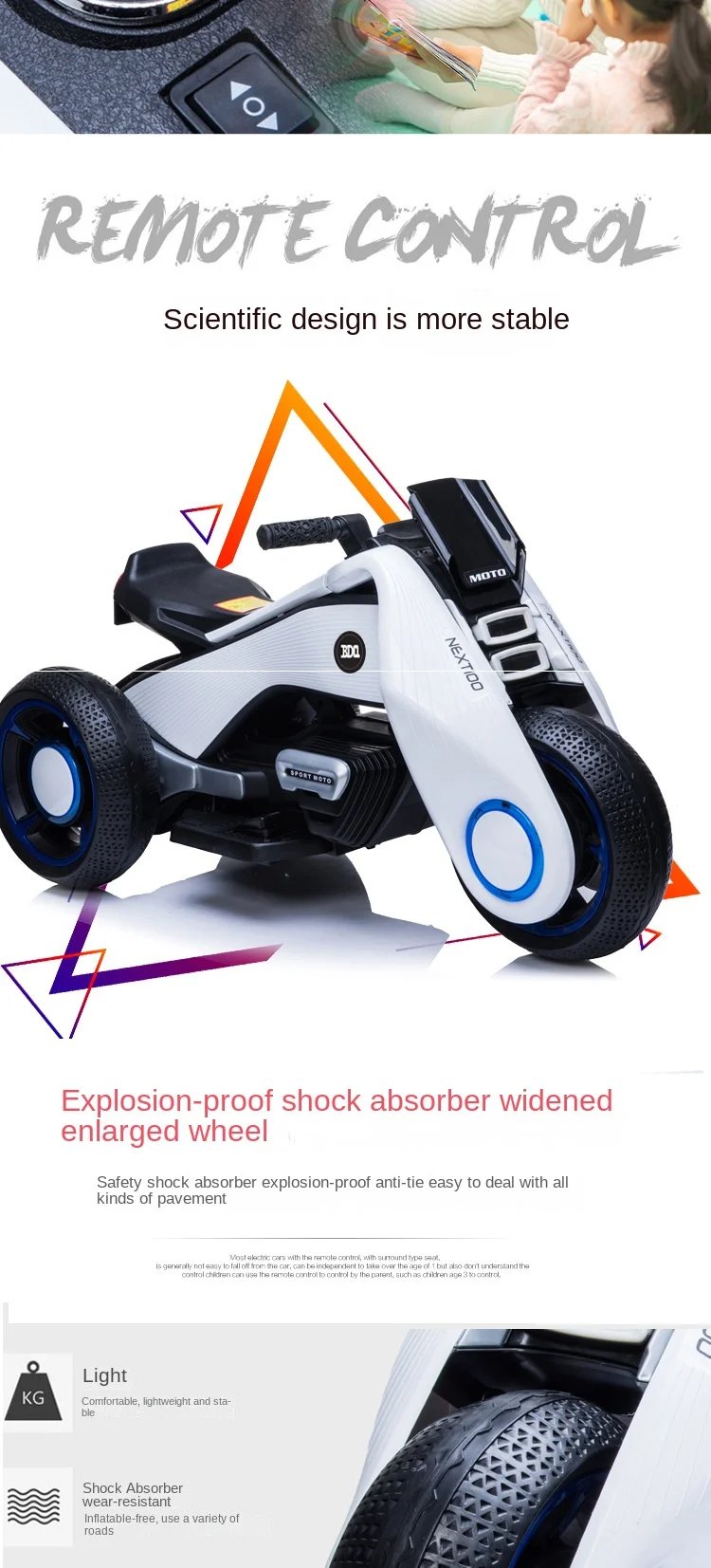 Doki Children's Electric Motorcycles For Boys And Girls Can Sit On Children's Toy Cars Tricycle Hurricane New 2023 Drop Shopping