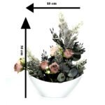 Petals of Paradise Silk Roses Vase Real Touch, Fake Roses, Silk Flower Arrangements for Home ,Office Parties, Gift Wedding Decoration - Image 2
