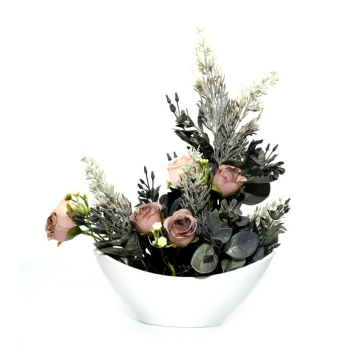 Petals of Paradise  Silk Roses Vase Real Touch, Fake Roses, Silk Flower Arrangements for Home ,Office Parties, Gift Wedding Decoration - Image 1