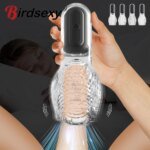 Male Masturbator Cup Vibrators Sex Toys for Men Soft Pussy Transparent Vagina Cup Oral Tornado Masturbate Adult supplies Vacuum