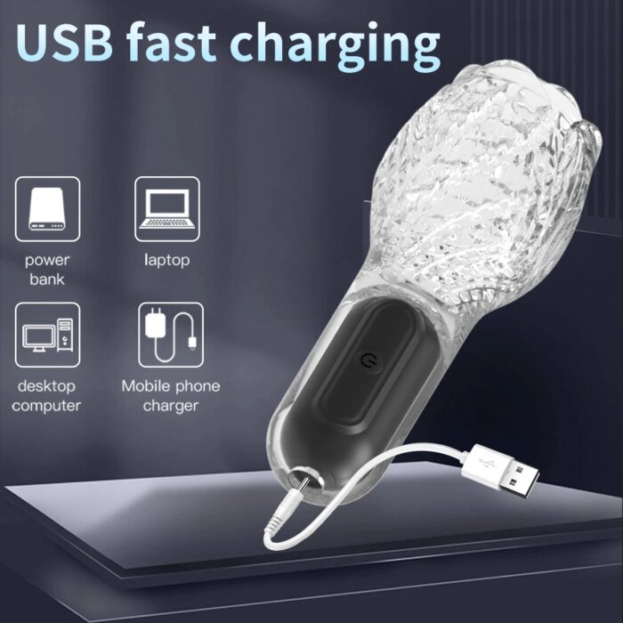 Male Masturbator Cup Vibrators Sex Toys for Men Soft Pussy Transparent Vagina Cup Oral Tornado Masturbate Adult supplies Vacuum - Image 5