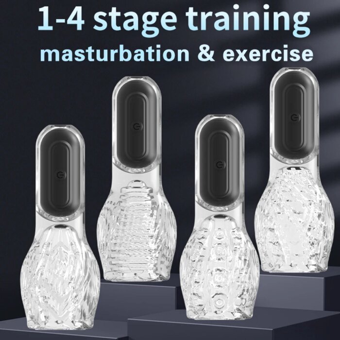 Male Masturbator Cup Vibrators Sex Toys for Men Soft Pussy Transparent Vagina Cup Oral Tornado Masturbate Adult supplies Vacuum - Image 2