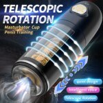 Telescopic Sucking Heated Masturbator Cup Vagina Masturbation Blowjob Adults Sex Toys for Men Male Piston Automatic Mastubator - Image 2