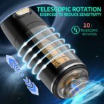 Telescopic Sucking Heated Masturbator Cup Vagina Masturbation Blowjob Adults Sex Toys for Men Male Piston Automatic Mastubator - Image 3