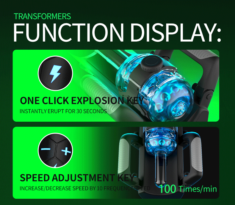THRUSTING-King 12cm 6-Segment Fixed-point Telescopic Male Masturbator One-Key Burst Masturbation Cup Trainer Sex Toys for Men