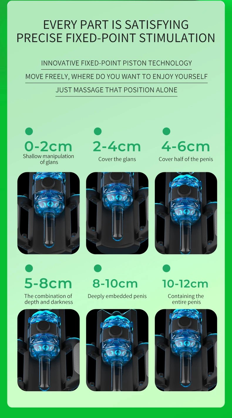 THRUSTING-King 12cm 6-Segment Fixed-point Telescopic Male Masturbator One-Key Burst Masturbation Cup Trainer Sex Toys for Men