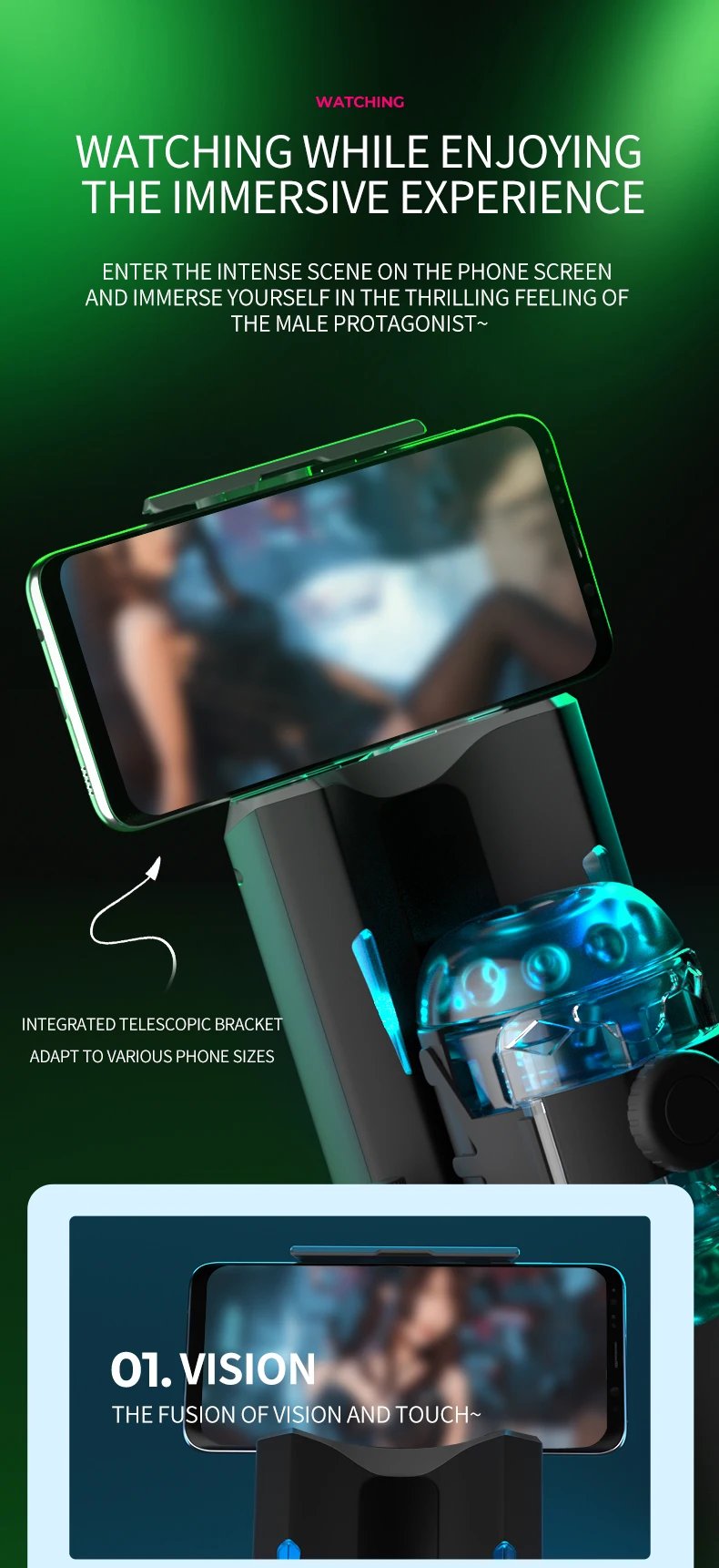 THRUSTING-King 12cm 6-Segment Fixed-point Telescopic Male Masturbator One-Key Burst Masturbation Cup Trainer Sex Toys for Men