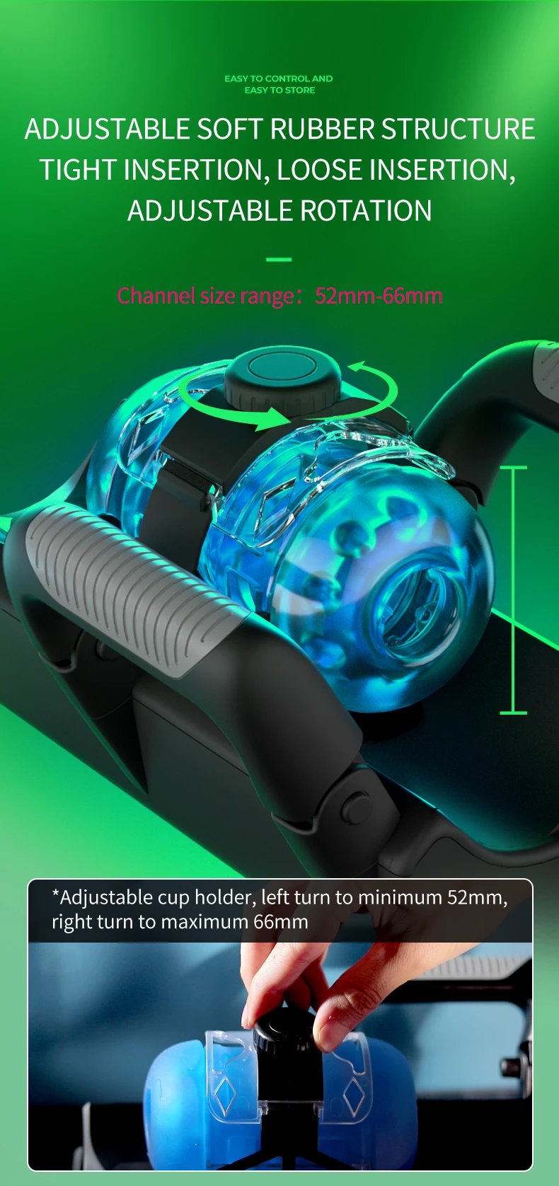 THRUSTING-King 12cm 6-Segment Fixed-point Telescopic Male Masturbator One-Key Burst Masturbation Cup Trainer Sex Toys for Men