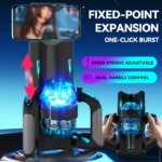 THRUSTING-King 12cm 6-Segment Fixed-point Telescopic Male Masturbator One-Key Burst Masturbation Cup Trainer Sex Toys for Men - Image 2