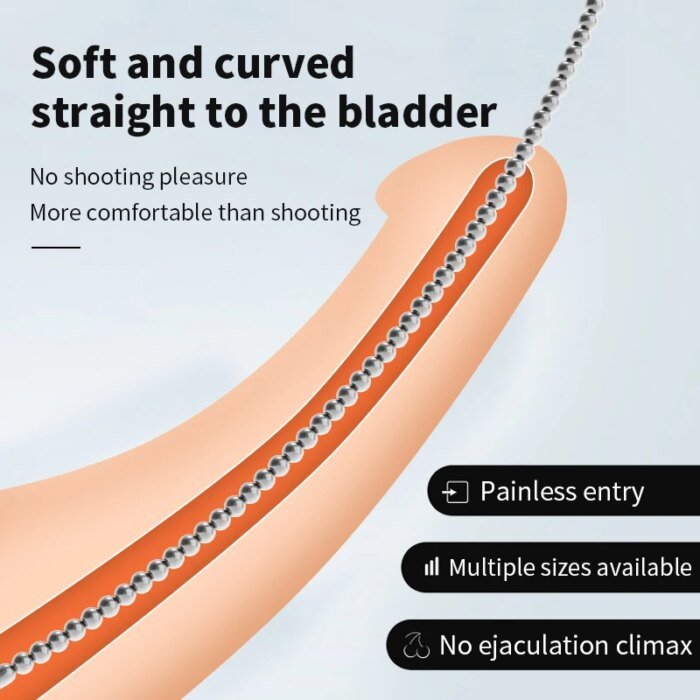 Long Stainless Steel Urethral Sounds Dilators Multi Beads Penis Plug Horse Eye Stick Dilator Masturbation Rod Adult Sex Toys - Image 2