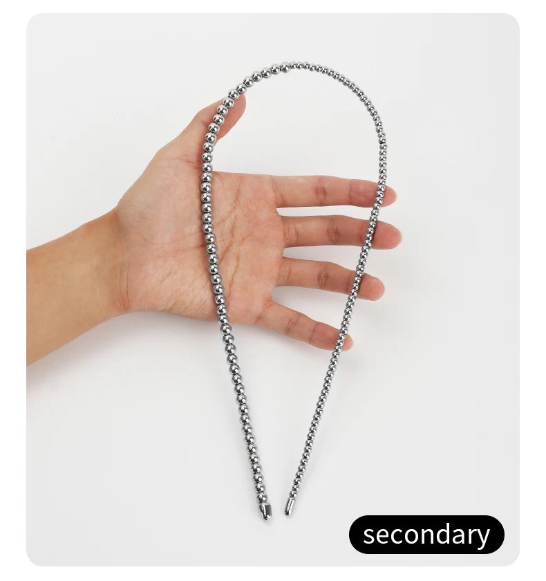 Long Stainless Steel Urethral Sounds Dilators Multi Beads Penis Plug Horse Eye Stick Dilator Masturbation Rod Adult Sex Toys