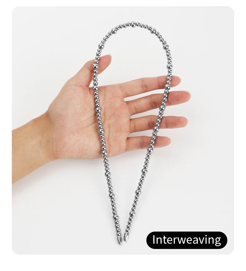 Long Stainless Steel Urethral Sounds Dilators Multi Beads Penis Plug Horse Eye Stick Dilator Masturbation Rod Adult Sex Toys