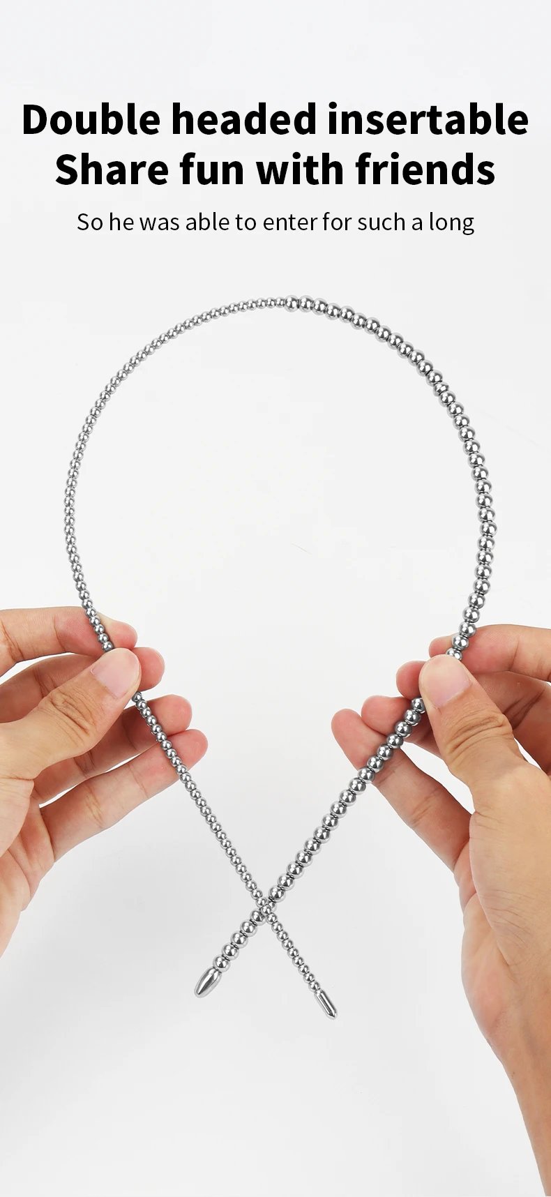 Long Stainless Steel Urethral Sounds Dilators Multi Beads Penis Plug Horse Eye Stick Dilator Masturbation Rod Adult Sex Toys
