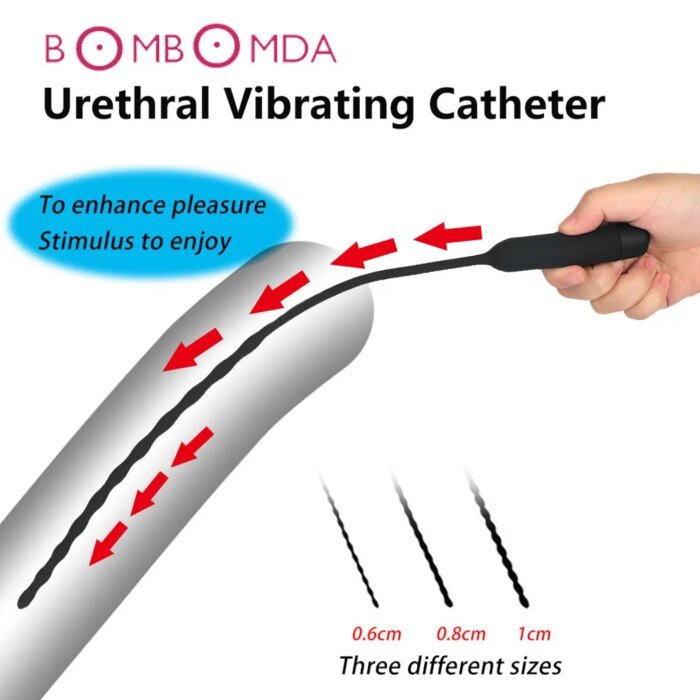 10 Frequency Urethral Vibrator Catheter Penis Plug Sex Toy for Men Vibrating Urethral Plug Penis Insertion Urethra Sound Dilator - Image 1