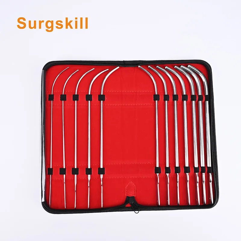 Medical Instruments Urethral Sounds Set with high quality Stainless Steel Hegar Dilator Kit for Surgery and Inspection