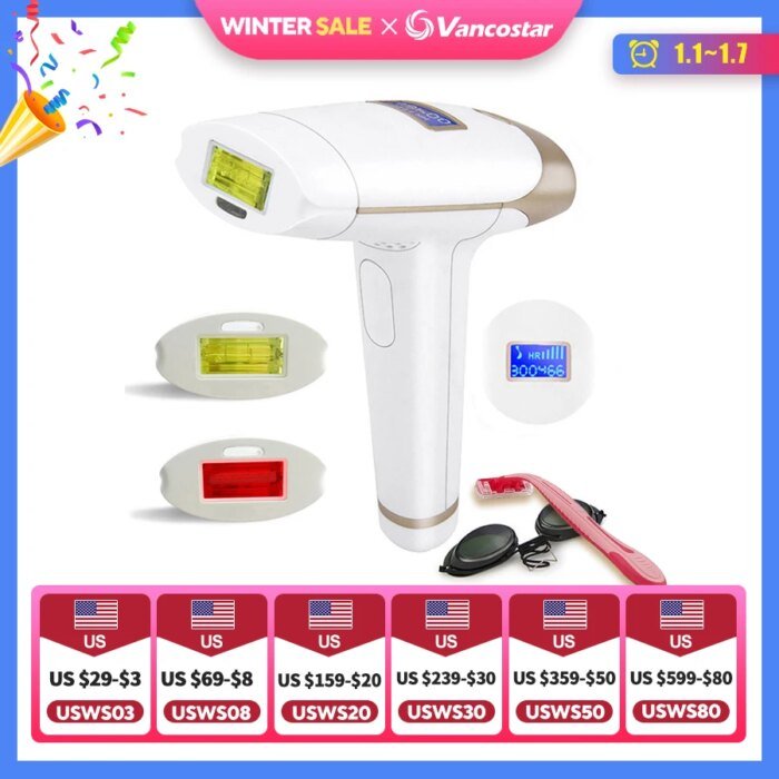 Updated Laser Epilator 21J 2in1 Replaceable Lamp Rejuvenation Permanent Painless IPL Hair Removal for Women Men Free Shipping - Image 1