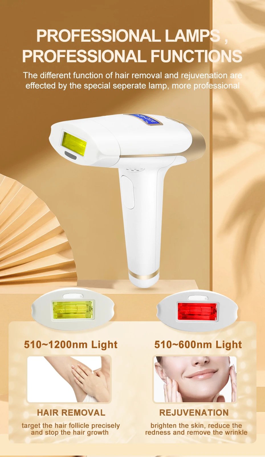 Updated Laser Epilator 21J 2in1 Replaceable Lamp Rejuvenation Permanent Painless IPL Hair Removal for Women Men Free Shipping Updated Laser Epilator 21J 2in1 Replaceable Lamp Rejuvenation Permanent Painless IPL Hair Removal for Women Men Free Shipping