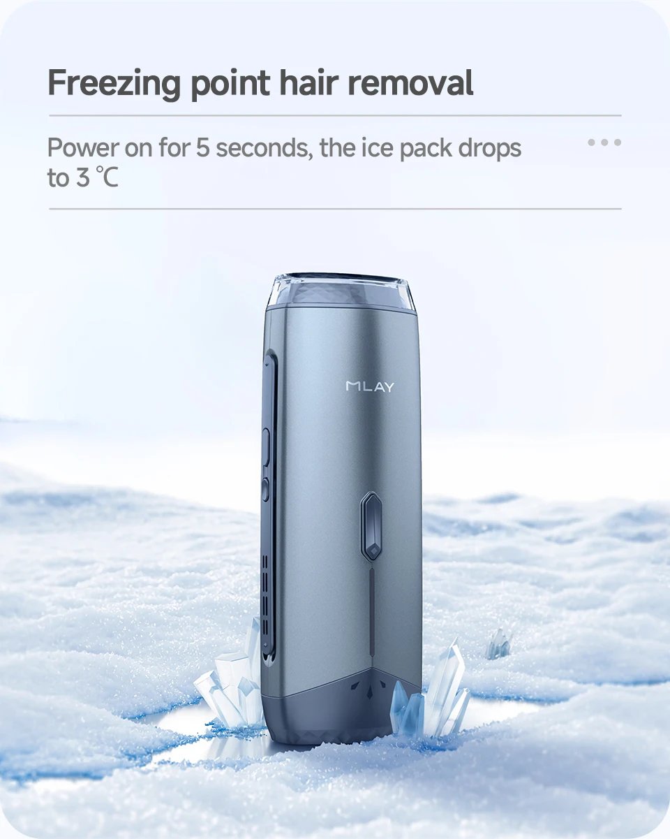 Mlay T18 ICE Cooling Hair Removal Device With Unlimited Shots Permanent IPL Laser Home Use Painless Epilator For Women Men