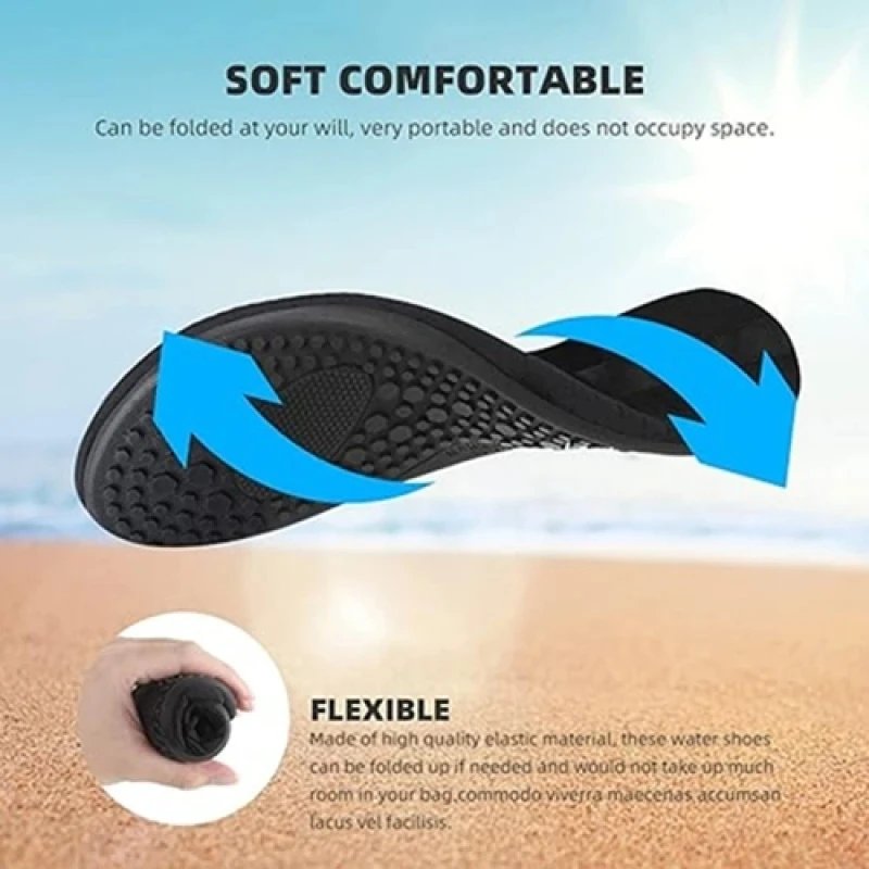 1Pair Quick Drying Water Shoes Non-Slip Breathable Summer Aqua Beach Sandal Flat Shoe Seaside Slipper For Men Women Creek Shoes