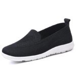 Hot Selling Knitted Flat Sole Single Shoes for Women In Spring and summer 2023 New Style Breathable Casual Shoes for Lazy Women - Image 6