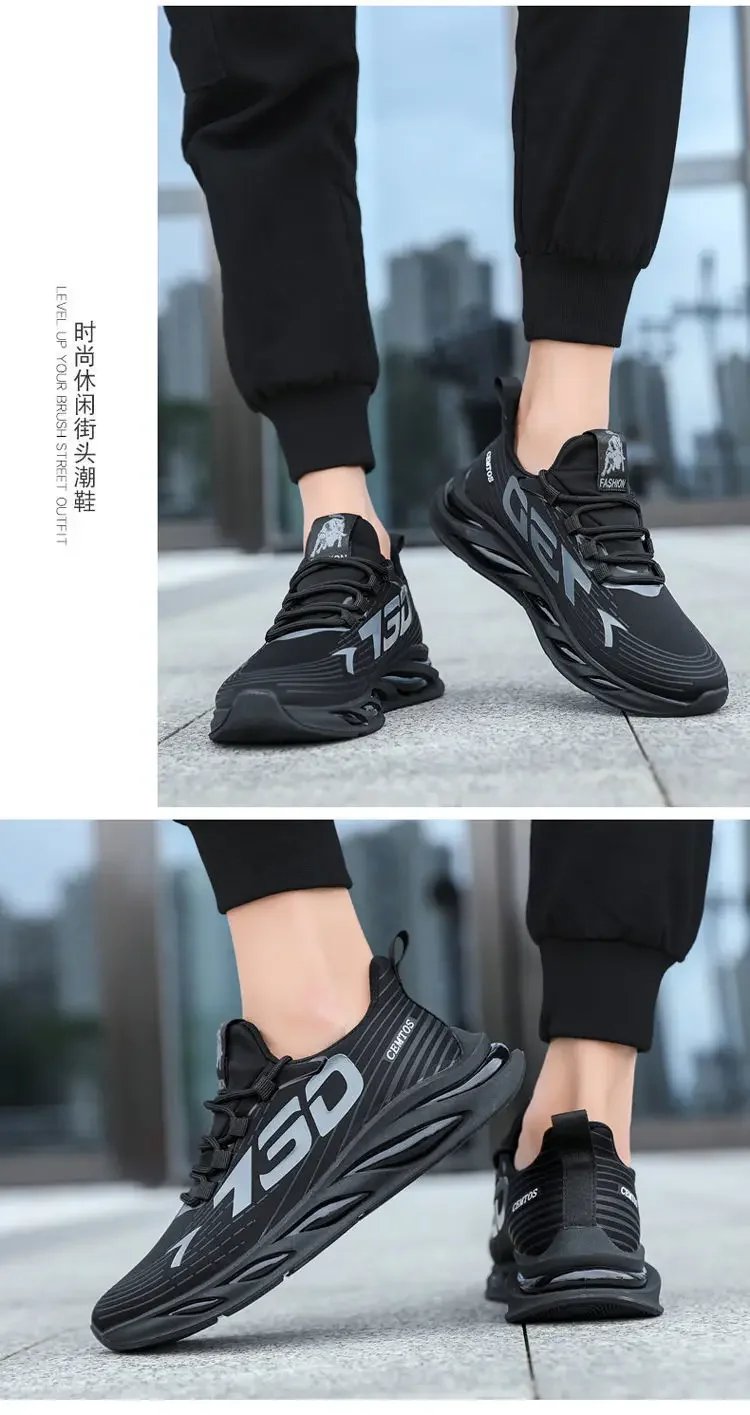 2024 Men's Sports and Casual Shoes Summer Fashion New Shoes Round Toe Black Spring Men's Shoes