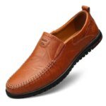 Man Summer Sneakers High Quality Handmade Leather Luxury Men's Shoe Casual Outdoor Flat Bottom Driving Shoes Zapatos De Hombre - Image 4