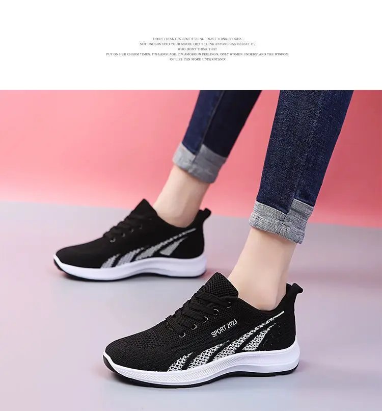 Running Shoes Ladies Breathable Sneakers Summer Light Mesh Air Cushion Women's Sports Shoes Outdoor Lace Up Training Shoes