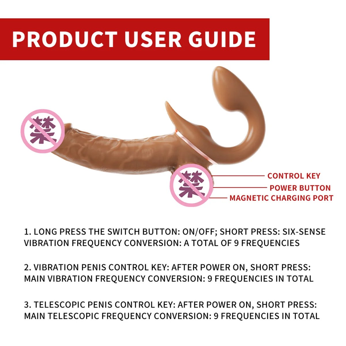 Lesbian Telescopic Dildo Vibrator Strapless Strap-on For Women Double-heads G Spot Vibrating Vagina Prostate Massager Sex Toys
