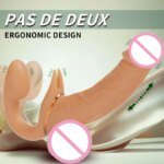Lesbian Telescopic Dildo Vibrator Strapless Strap-on For Women Double-heads G Spot Vibrating Vagina Prostate Massager Sex Toys
