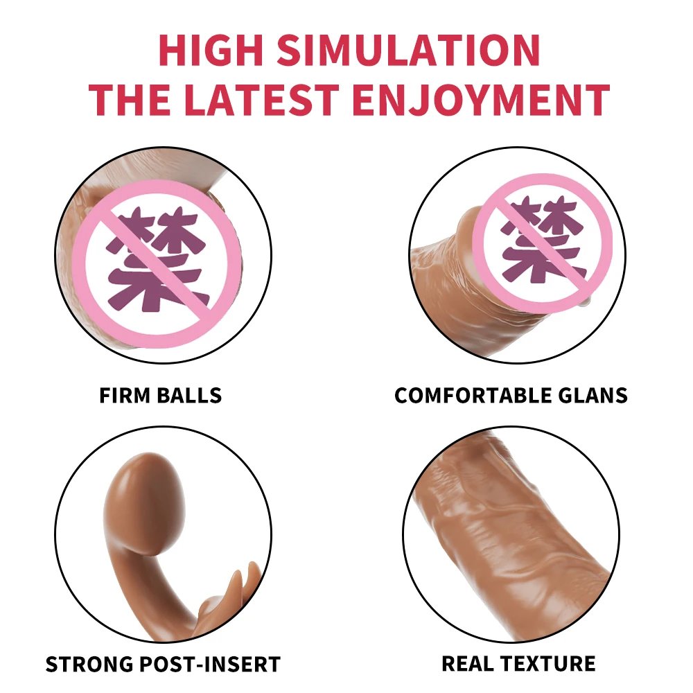 Lesbian Telescopic Dildo Vibrator Strapless Strap-on For Women Double-heads G Spot Vibrating Vagina Prostate Massager Sex Toys