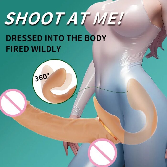 Lesbian Telescopic Dildo Vibrator Strapless Strap-on For Women Double-heads G Spot Vibrating Vagina Prostate Massager Sex Toys - Image 2