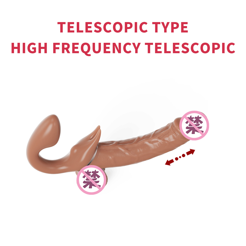 Lesbian Telescopic Dildo Vibrator Strapless Strap-on For Women Double-heads G Spot Vibrating Vagina Prostate Massager Sex Toys