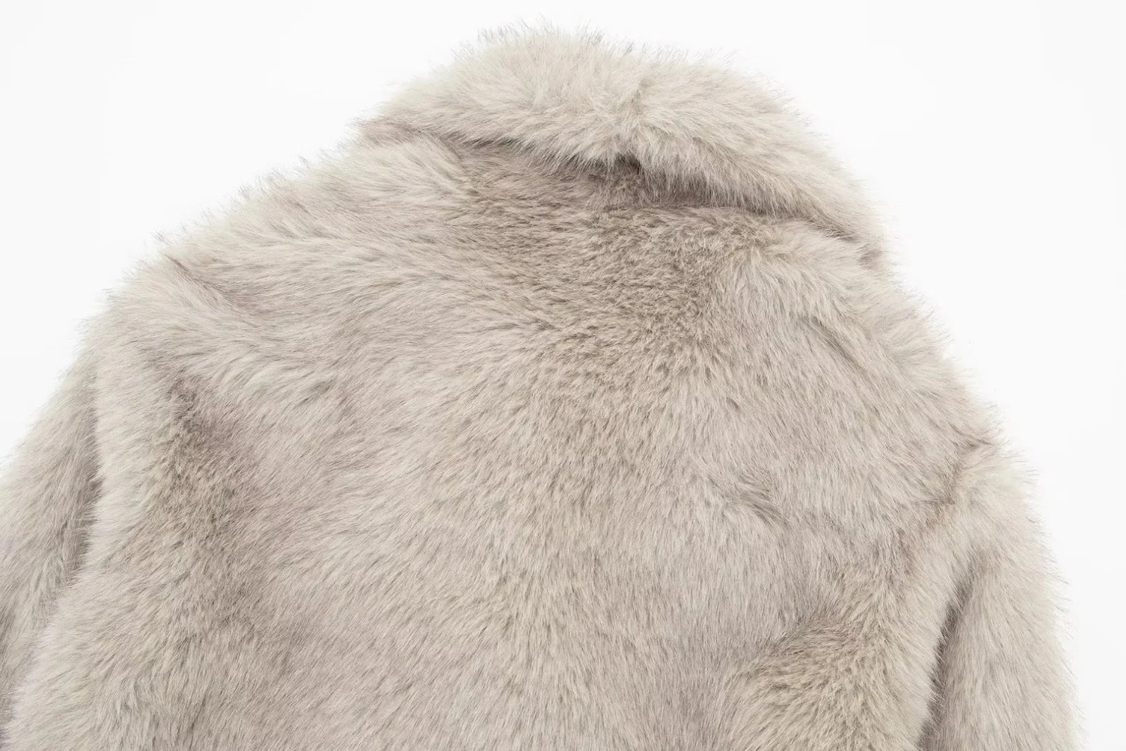 TRAF 2024 Women Fashion Cropped Faux Fur Jacket Coat Long Sleeve Front Snap-button Female Outerwear Chic Lapel Collar Thick Coat TRAF 2024 Women Fashion Cropped Faux Fur Jacket Coat Long Sleeve Front Snap-button Female Outerwear Chic Lapel Collar Thick Coat