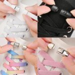 8mm No Tie Shoe Laces Press Lock Shoelaces Without Ties Elastic Laces Sneaker Kids Adult Widened Flat Shoelace for Shoes - Image 6